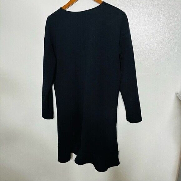 Zara Black Embroidered Floral Sequin Detail Longsleeves Mini Dress Size Medium - Picture 5 of 10